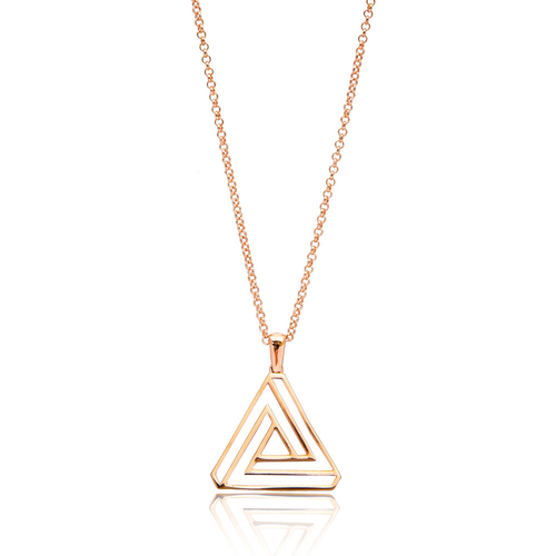 Handmade Sterling Silver Gold Plated Origami Pendant 