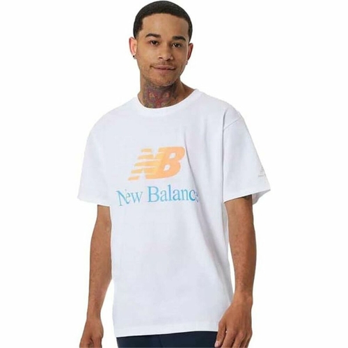 Men’s Short Sleeve T-Shirt New Balance Essentials Celebrate White