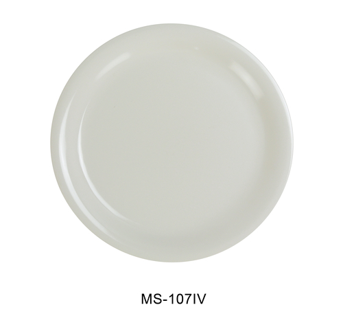 Yanco MS-107IV Mile Stone Narrow Rim Round Plate