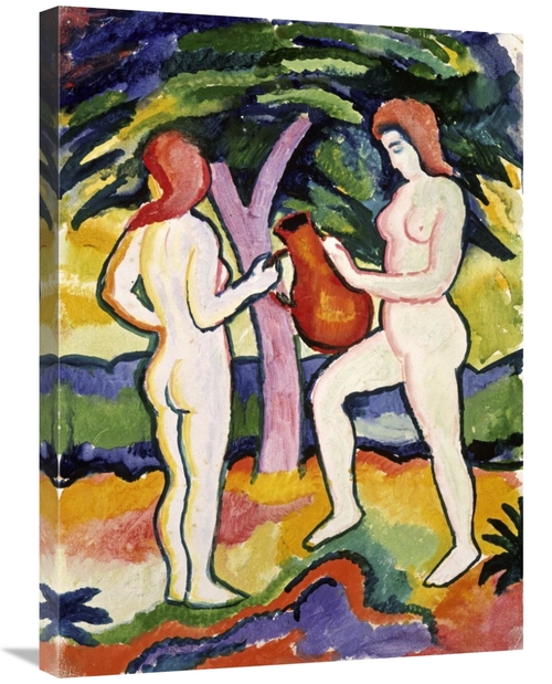 Global Gallery GCS-282376-30-142 30 in. Two Nudes with Jug Art Print -