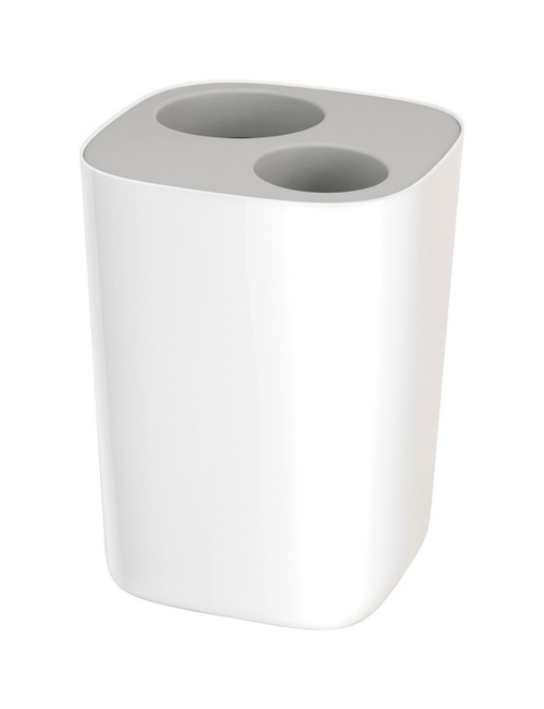 Joseph Joseph 6739510 Split 2 gal 2 Bin Wastebasket, White