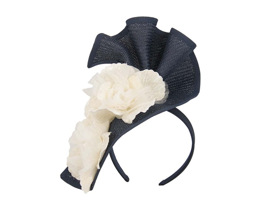 Navy cream  Cup races fascinator