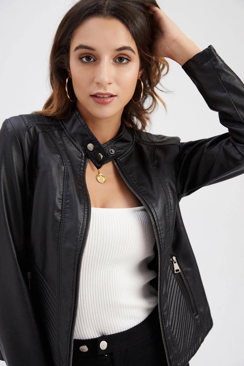 Main UrbanEdge™ PU Leather Jacket – Sleek Moto Edition image