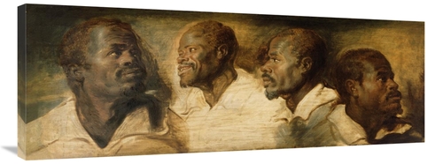 Global Gallery GCS-454986-44-142 44 in. Four Studies of a Male Head Ar