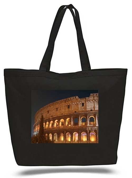 Roman Coliseum Large Tote New Zipper Bag