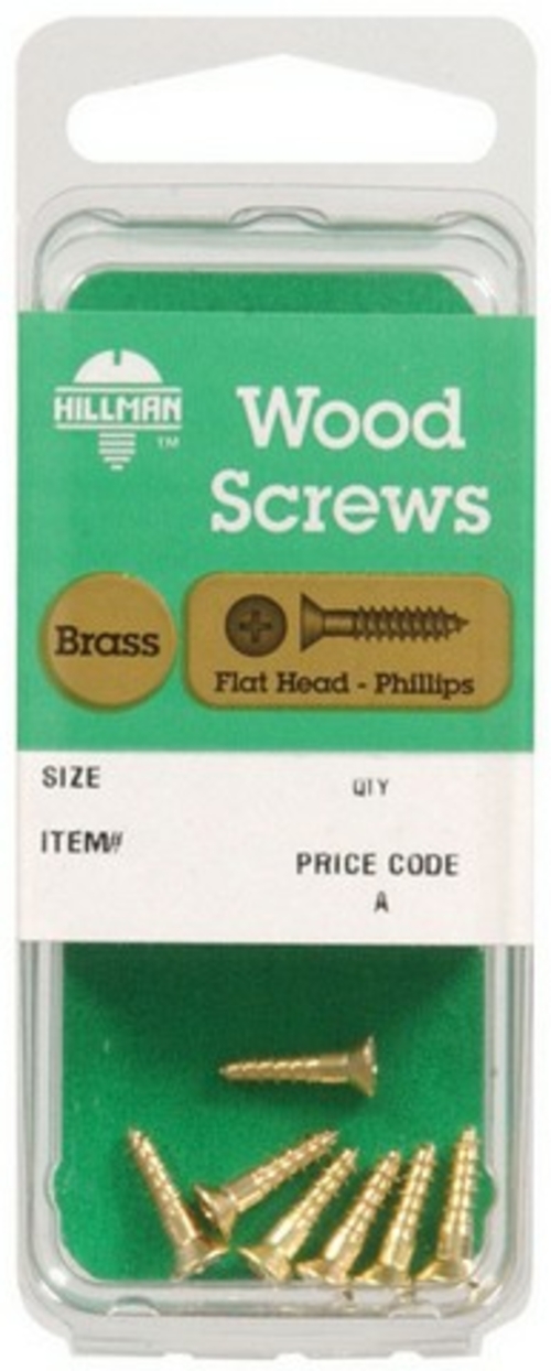 Hillman 7300 12 x 1.05 in. Wood Screw - pack of 10
