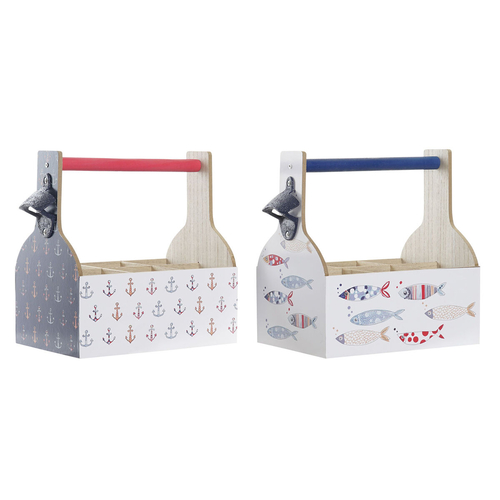 Bottle rack DKD Home Decor Multicolour MDF Wood 27 x 16,5 x 25,5 cm (2