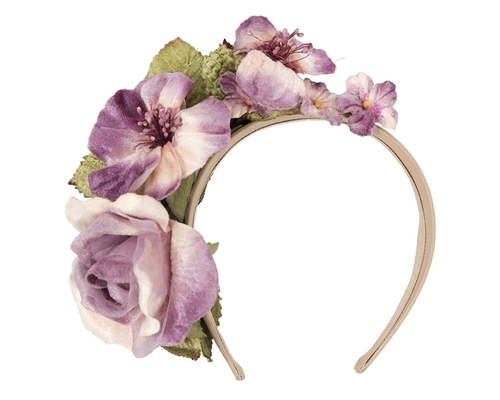 Lilac flower headband fascinator