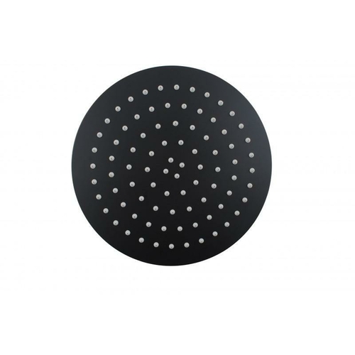 Super-slim Round Matte Black Rainfall Shower Head 250mm