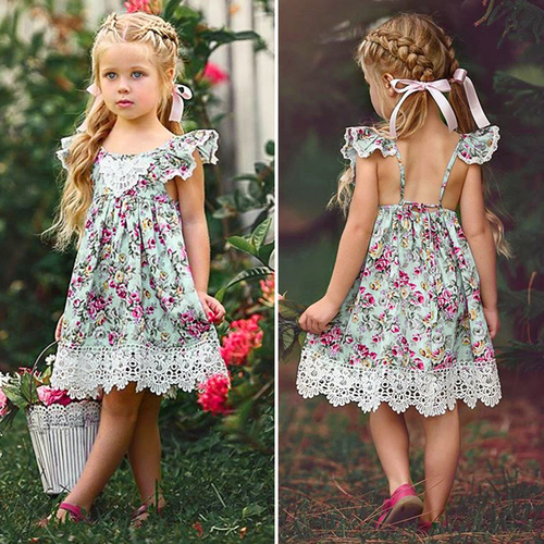 Toddler Kids Baby Girls Dress Princess Summer