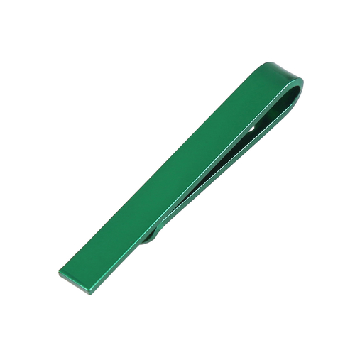 Plain Metal Tie Clip - Emerald Green