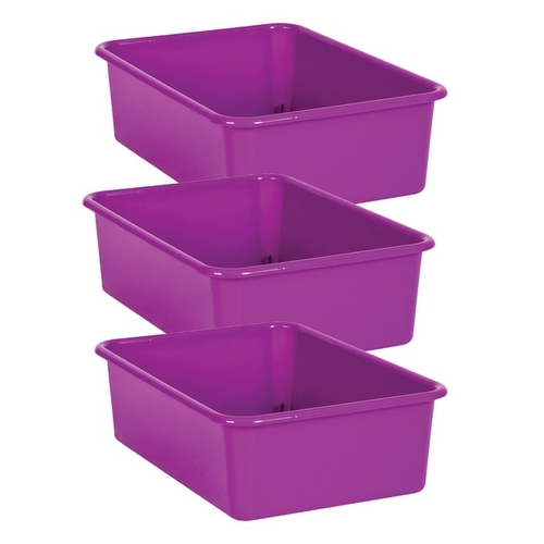 Teacher Created Resources TCR20405-3 Plastc Storage Bin, Purple - 