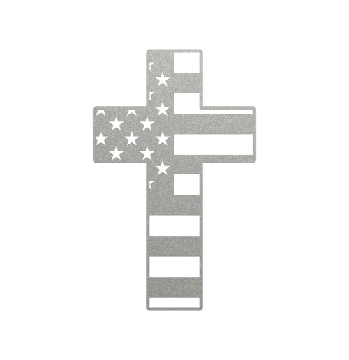 Central Coast Designs CROSSFLAG-24SS 24 x 13 in. Cross with American F