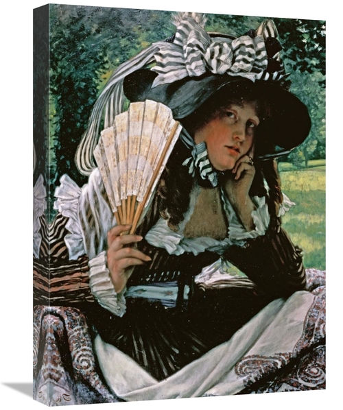 Global Gallery GCS-268592-22-142 22 in. Girl with a Fan Art Print - Ja