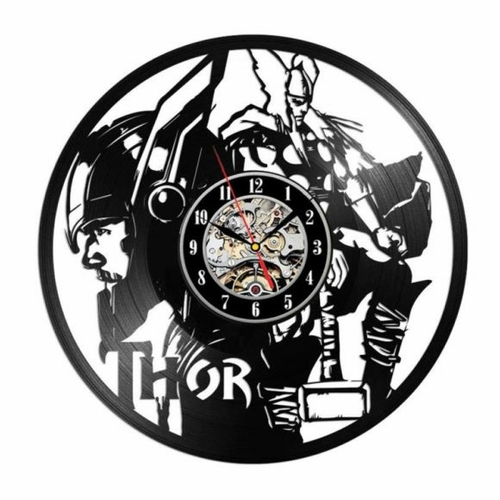 THOR AVENGERS HANDMADE VINYL RECORD WALL CLOCK FAN GIFT