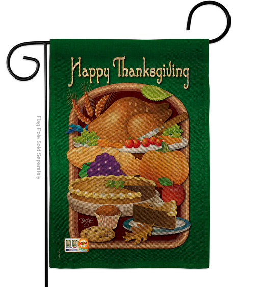 BD-TG-G-113039-IP-DB-D-US12-BD 13 x 18.5 in. Thanksgiving Feast Burlap