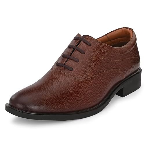 Men's Oxford Full Grain Leather Derby Lace Up Formal