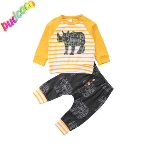 Newborn Baby Boys Girls Rhinoceros T-Shirt