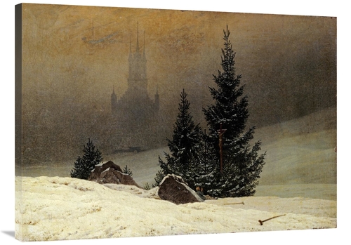 Global Gallery GCS-266348-40-142 40 in. Winter Landscape with a Church