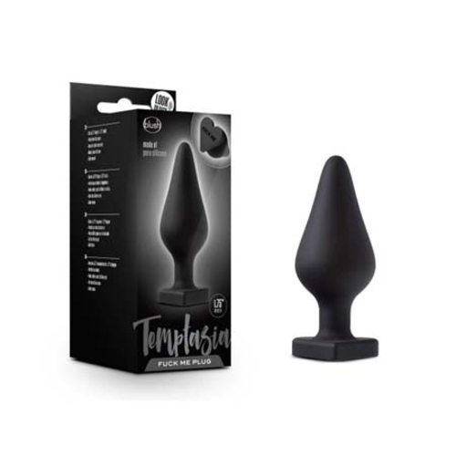 Blush Temptasia 'Fuck Me' Silicone Anal Plug with Heart-Shaped Base