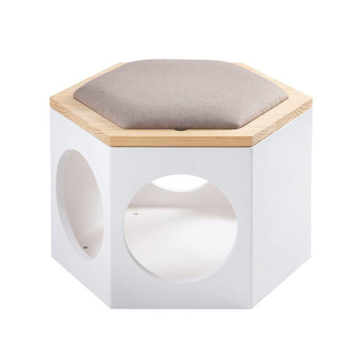 Cat Scratcher Lounge, Cat Hexagon Shape Houses for Indoor Cats to
