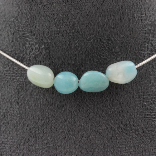 Amazonite from Brazil 4 beads necklace.