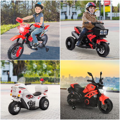 Aosom 6V Electric Kids Ride-On Motorcycle Powered Dirt Bike Battery