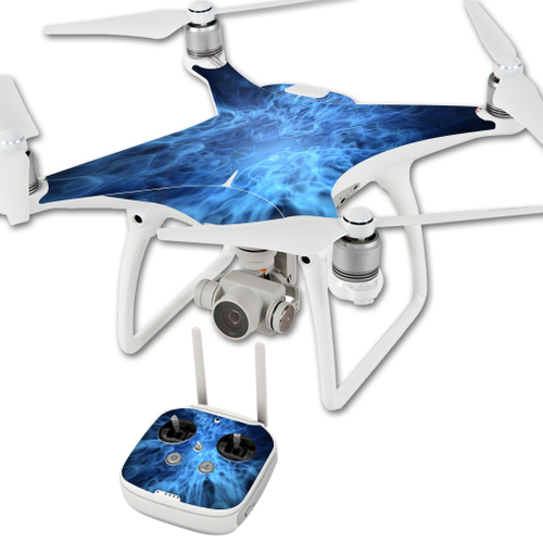 MightySkins DJPHAN4-Blue Mystic Flames Skin for DJI Phantom 4 Quadcopt