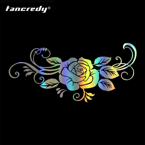 Rylybons DIY 30*14cm Car Stickers Rose Vinyl Door