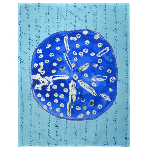 Betsy Drake PM989 14 x 18 in. Blue Sand Dollar Place Mat - Set of 4