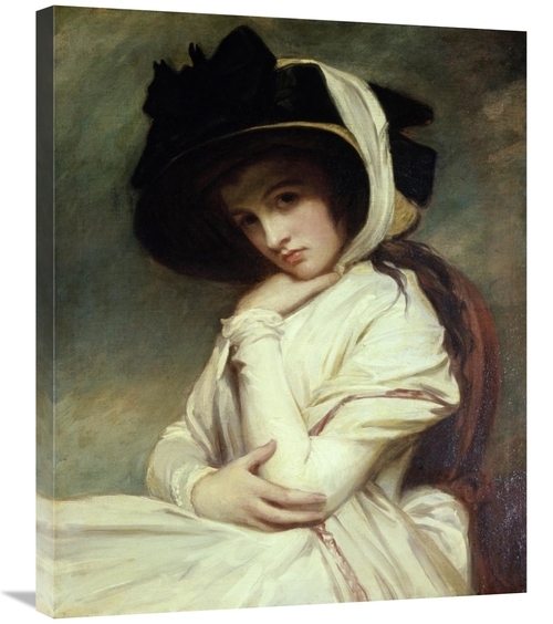 Global Gallery GCS-282758-30-142 30 in. Lady Hamilton in a Straw Hat A