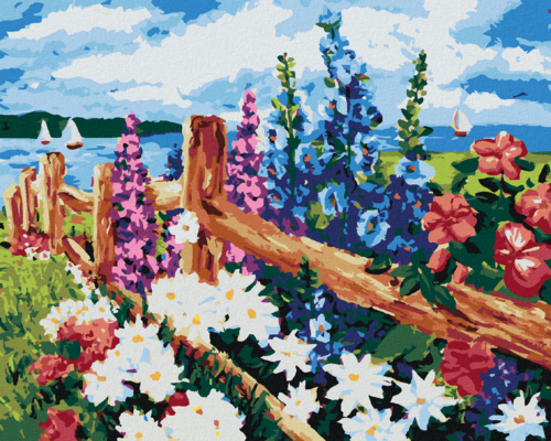 Paint by Numbers - FLOWERS IN BLOOM IN A MEADOW