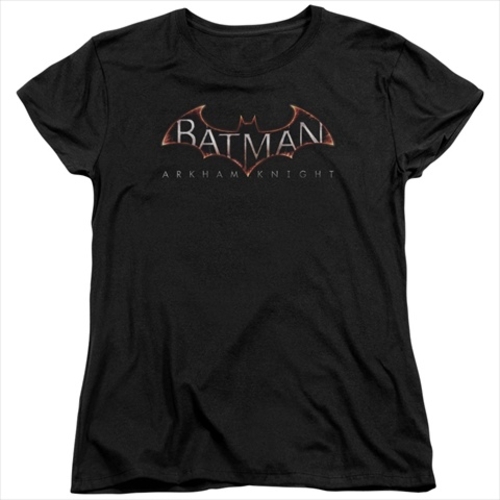 Batman Arkham Knight-Logo - Short Sleeve Womens Tee Tee, Black - L