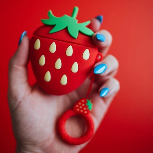 AirPods Strawberry Avocado Peach Silicone Case Cover