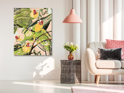 Paint by Numbers - PARROTS ON A BRANCH