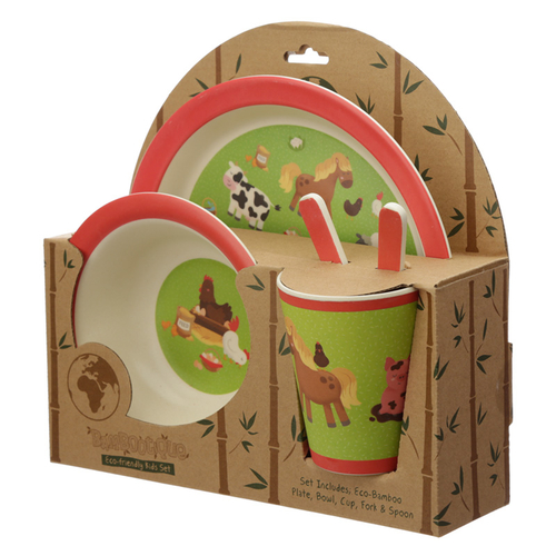 Bamboo Composite Bramley Bunch Farm Reusable Kids Dinner Set