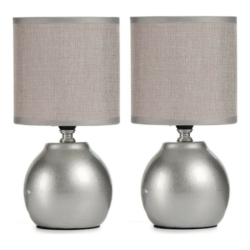Desk lamp 92243 Ceramic Grey 13 x 26,5 x 13 cm (2 pcs)