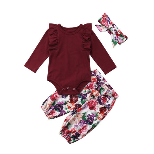 Cute Newborn Baby Girls Cotton Tops Romper