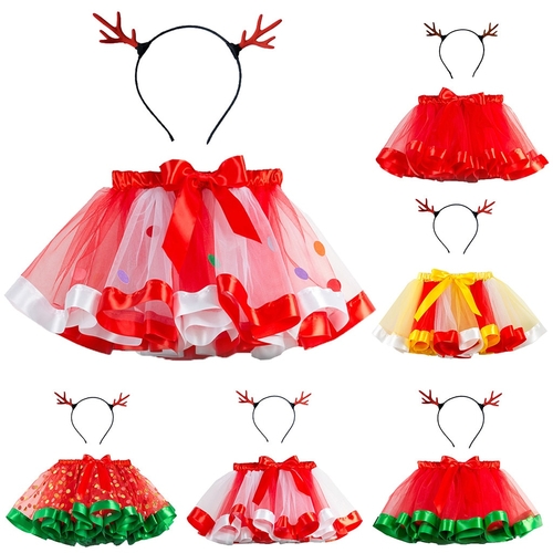 Kids Girls Tutu Christmas Party Dance Ballet