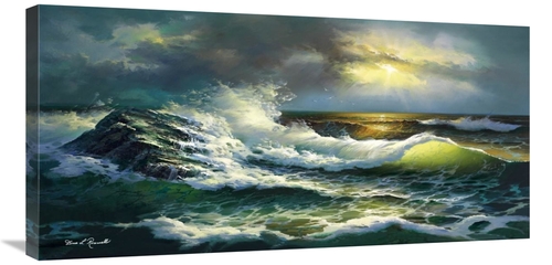 Global Gallery GCS-460380-1836-142 18 x 36 in. Ocean Waves Art Print