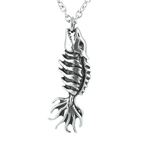 Skeletal Swimmer Necklace