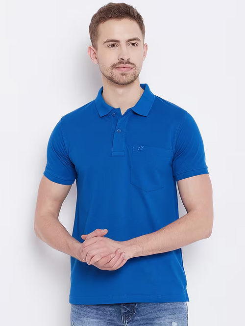 Men's Polyster Half Sleeve Sport Tshirt  (Size-L) (Color-BLUE)