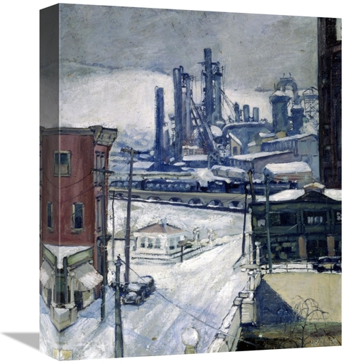 Global Gallery GCS-281771-16-142 16 in. Blast Furnaces in Winter Art P
