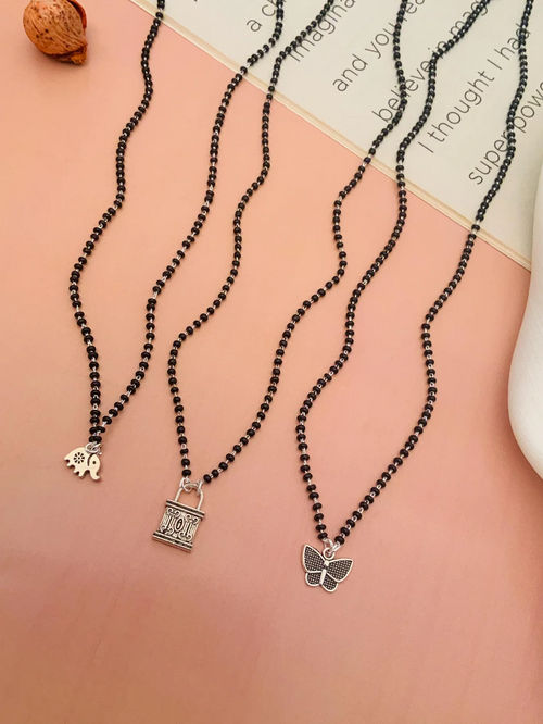 Stylish German Silver Plated Managalsutra Combo
