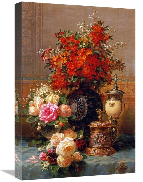 Global Gallery GCS-267174-22-142 22 in. Still Life of Roses & Other Fl