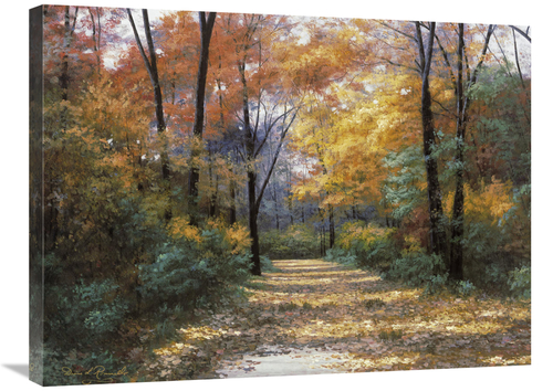 Global Gallery GCS-126715-2432-142 24 x 32 in. Autumn Road Art Print -