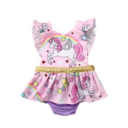 Summer Unicorn Flying Sleeve Newborn Baby