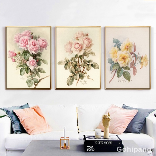 European Retro Flower Posters Print Home