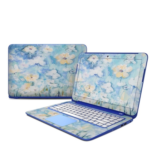 DecalGirl HS13-WHTBLU 13 in. HP Stream Skin - White &amp Blue