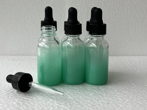 6 PACK OF 1oz TEAL BOSTON GLASS DROPPER BOTTLES